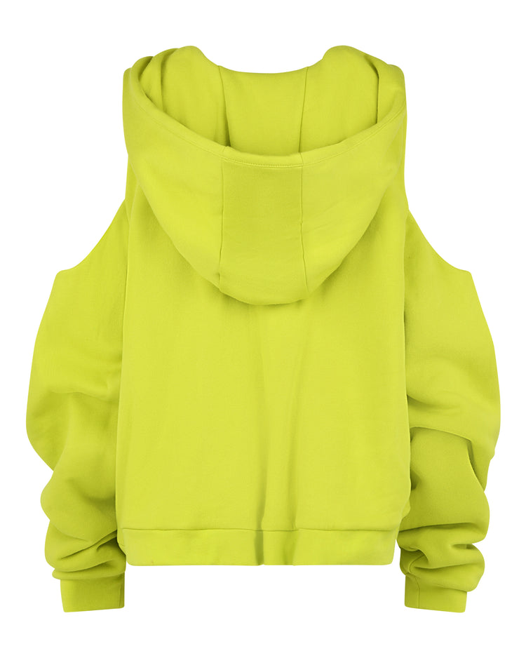 COLD SHOULDER HOODIE // KIWI