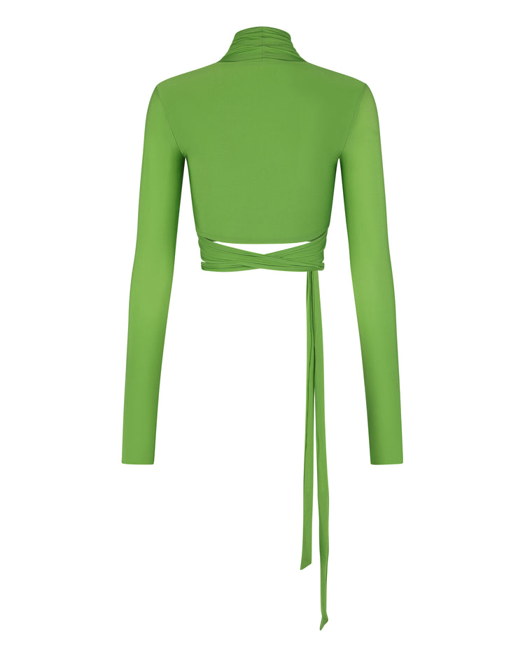 SHIMMER CROPPED BOLERO // FROG