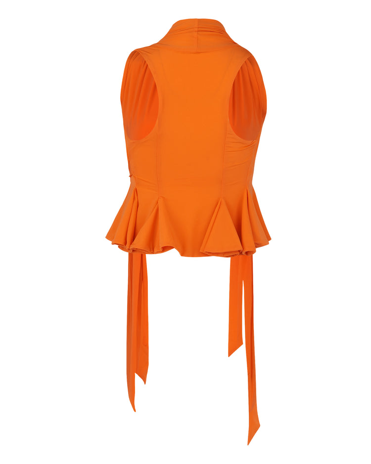 RACERBACK FLOUNCE TOP // PERSIMMON