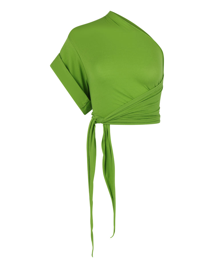 RAW EDGE ONE SLEEVE T-SHIRT // FROG