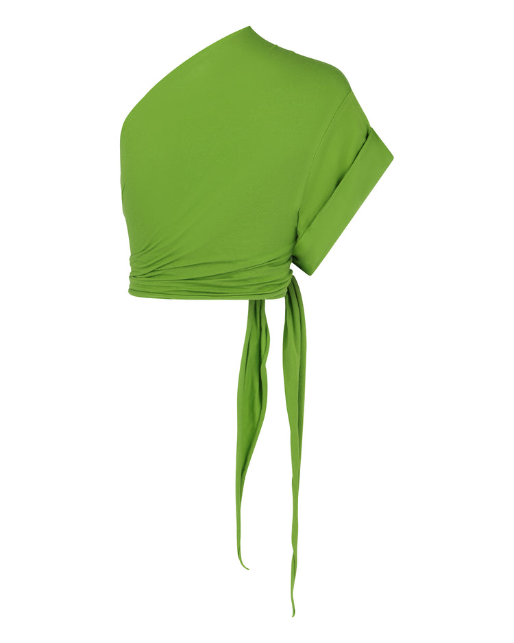 RAW EDGE ONE SLEEVE T-SHIRT // FROG