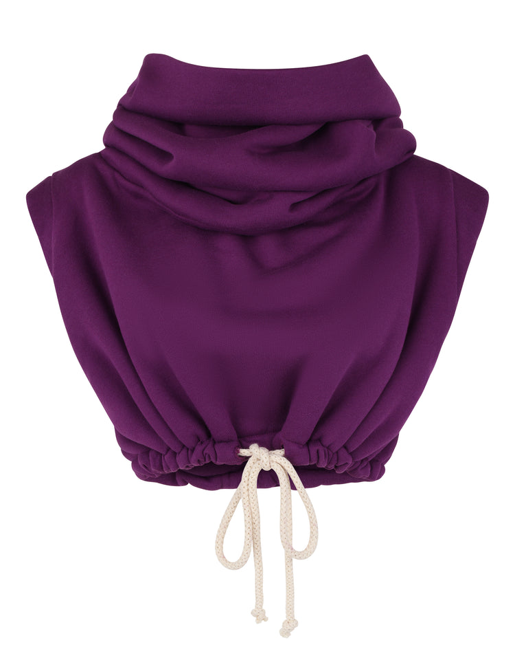HIGH FREAQ TEDDY VEST // EGGPLANT