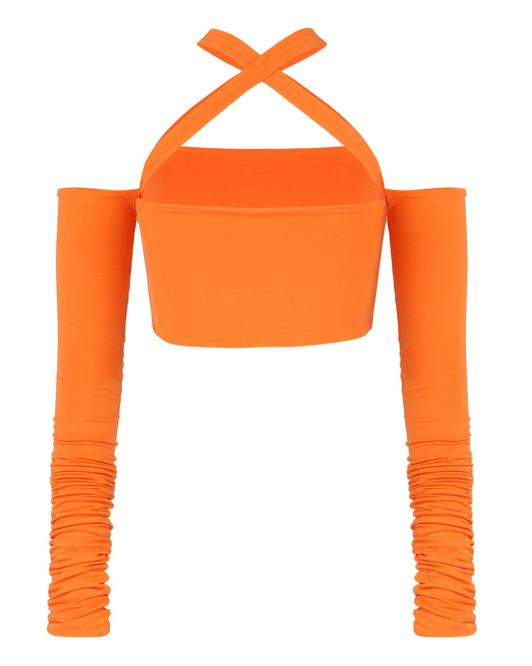'91 CRISS CROSS TOP // PERSIMMON