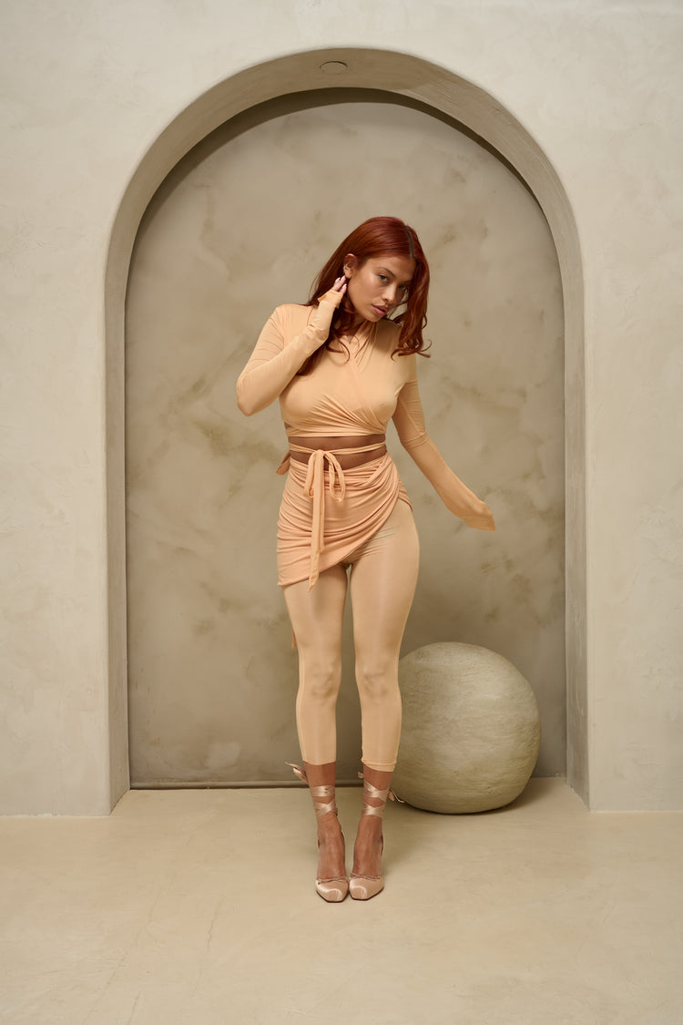 JERSEY WAIST WRAP // APRICOT
