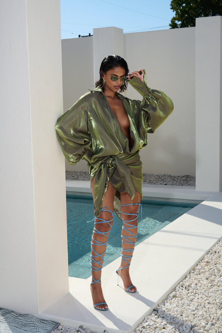 WIDE LEG TROUSER // JADE PLUME