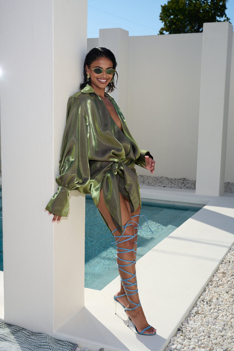 WIDE LEG TROUSER // JADE PLUME