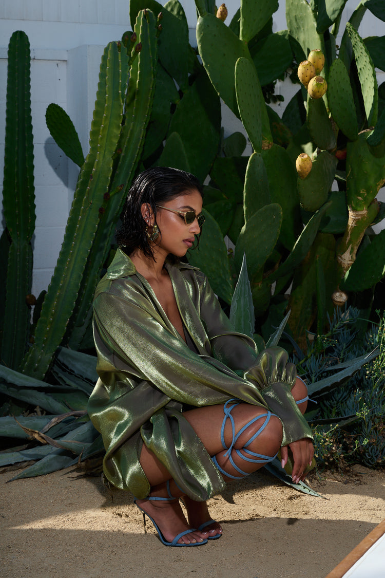 WIDE LEG TROUSER // JADE PLUME