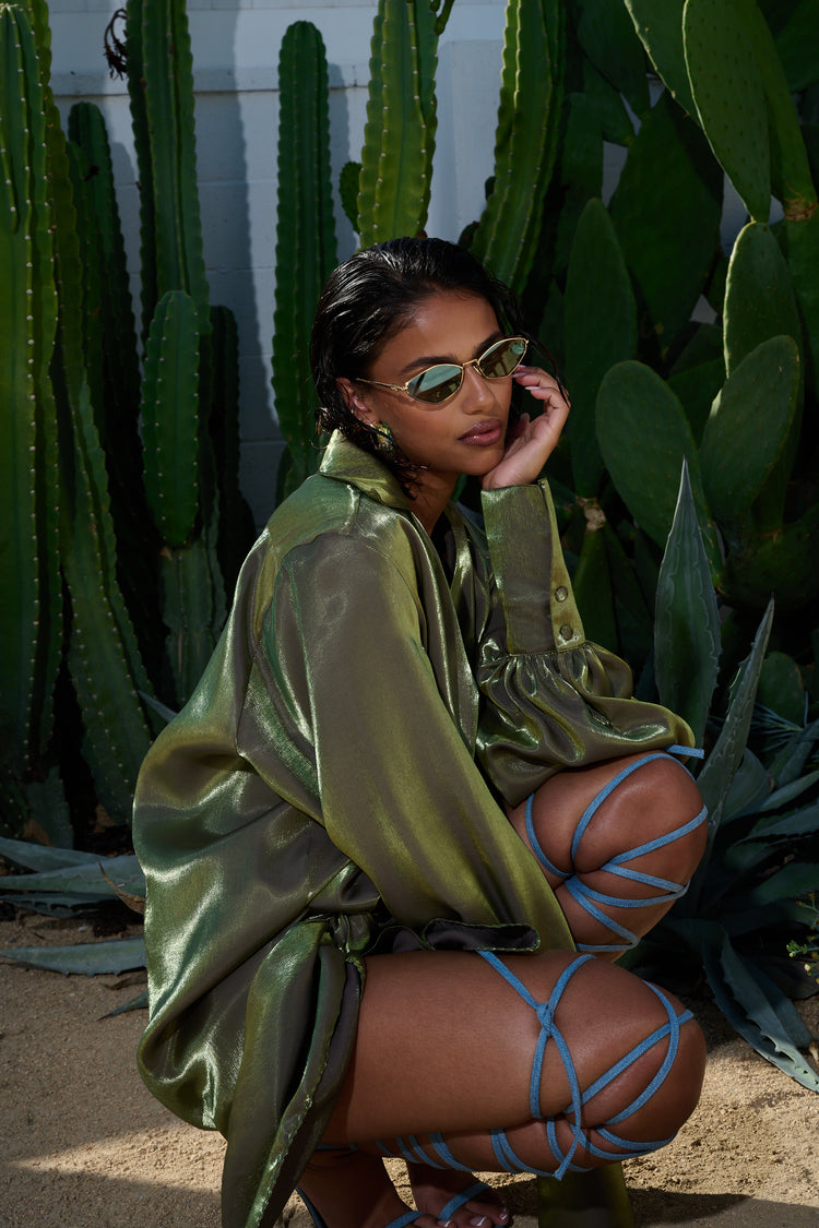 WIDE LEG TROUSER // JADE PLUME