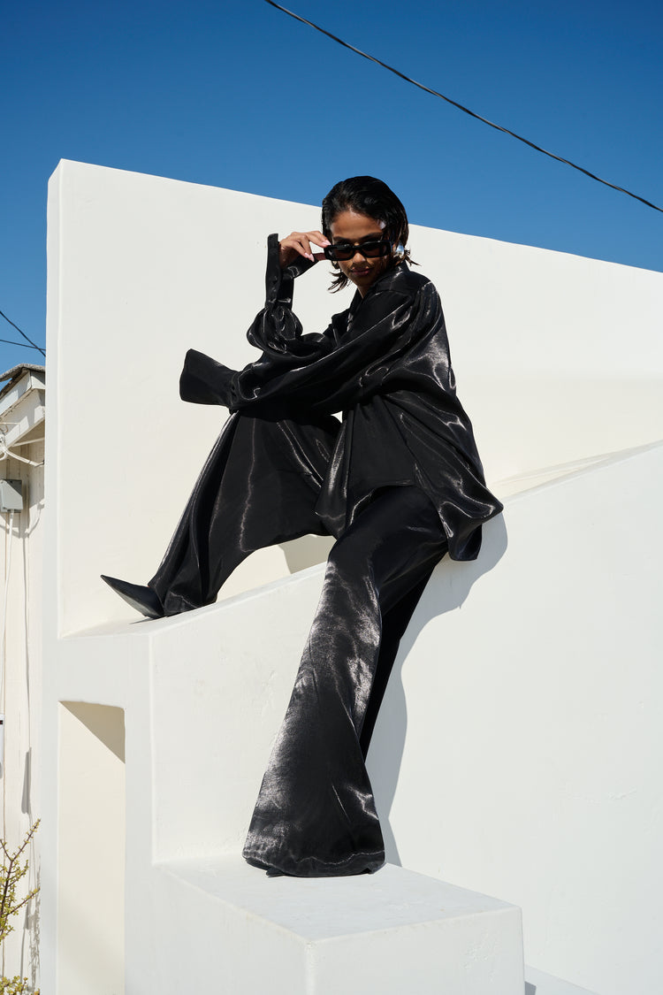 WIDE LEG TROUSER // OBSIDIAN