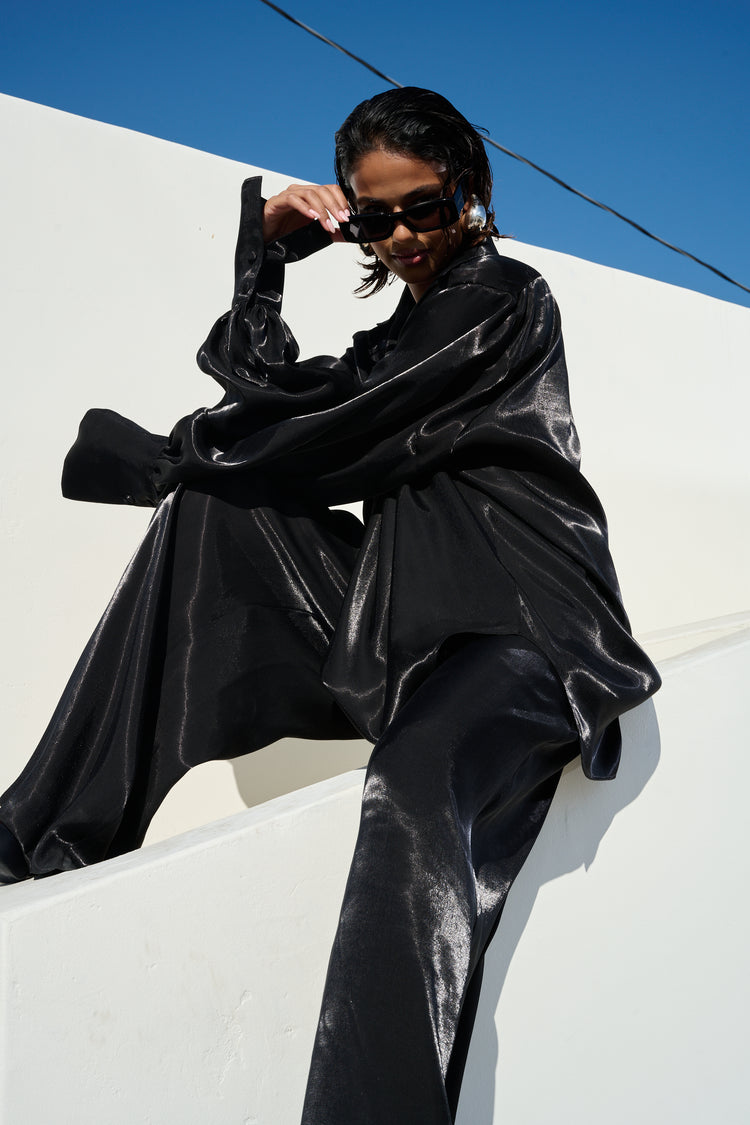 WIDE LEG TROUSER // OBSIDIAN