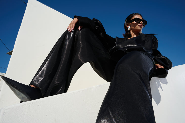 WIDE LEG TROUSER // OBSIDIAN