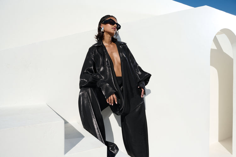 WIDE LEG TROUSER // OBSIDIAN