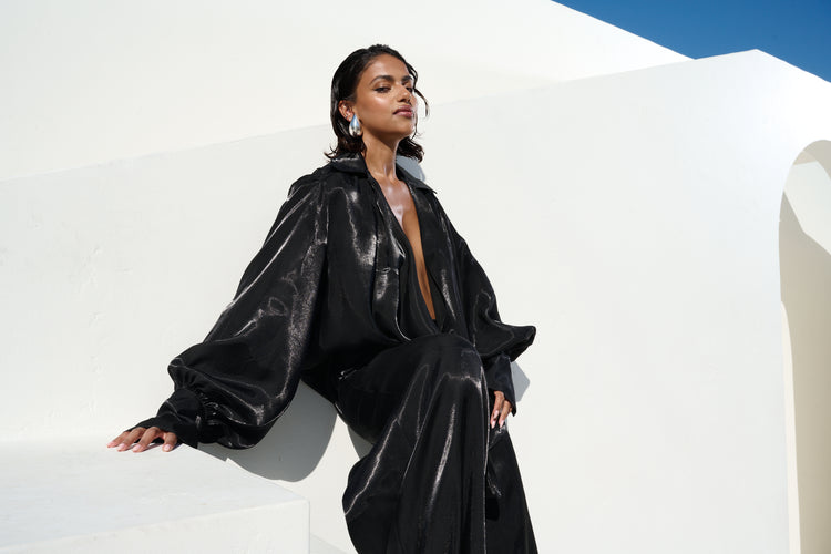 WIDE LEG TROUSER // OBSIDIAN