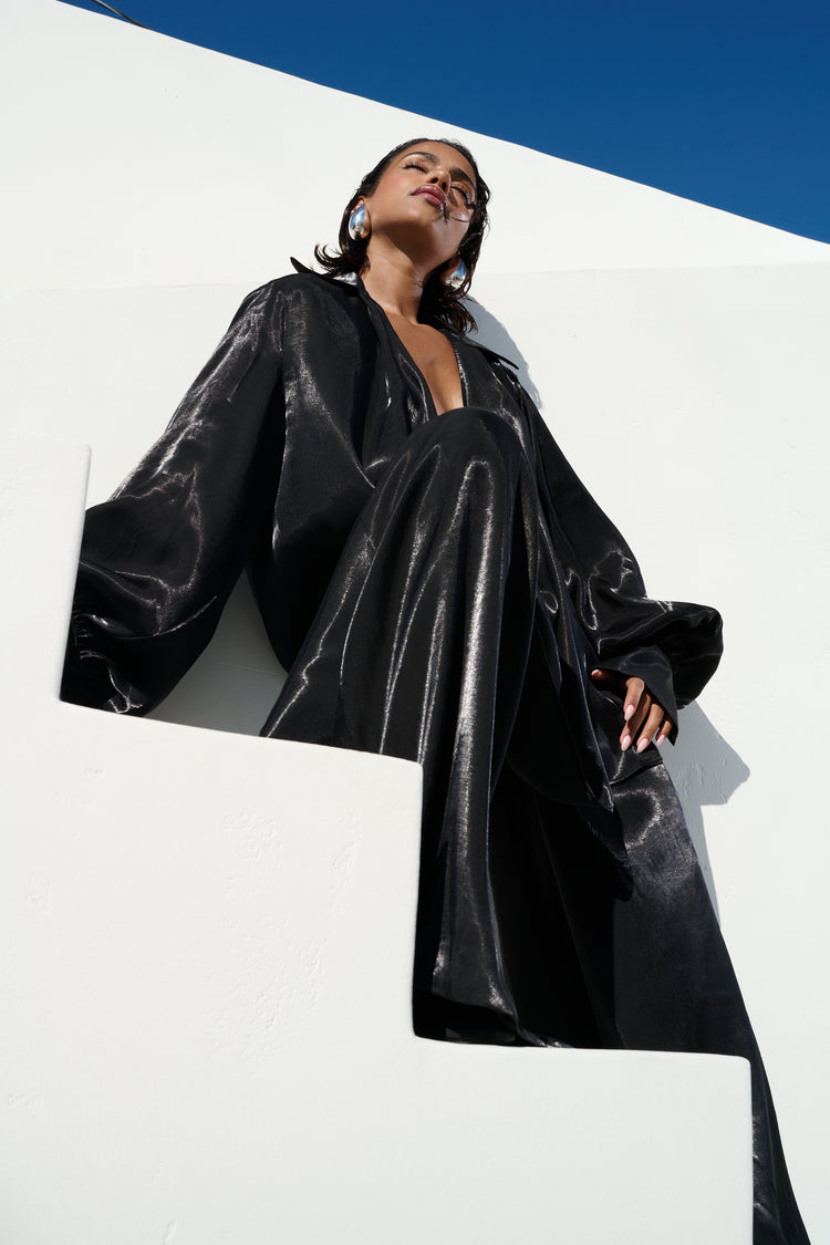 WIDE LEG TROUSER // OBSIDIAN