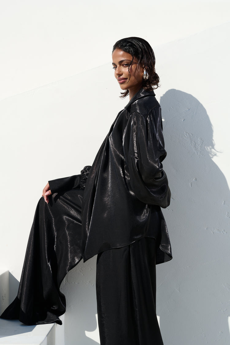 WIDE LEG TROUSER // OBSIDIAN