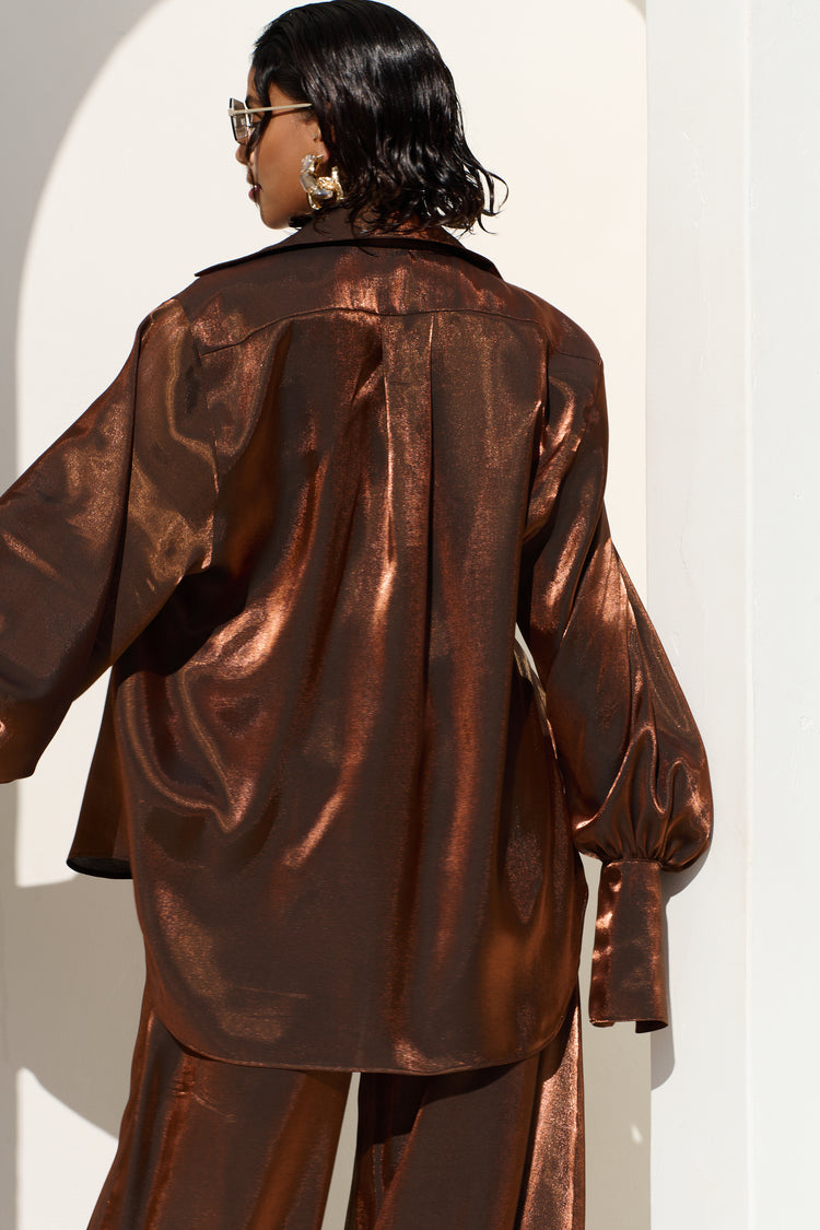 WIDE LEG TROUSER // COPPER FOX