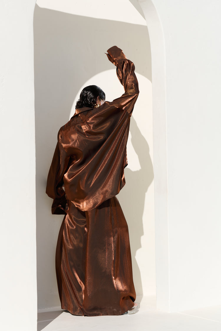 WIDE LEG TROUSER // COPPER FOX