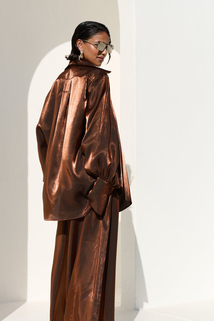 WIDE LEG TROUSER // COPPER FOX