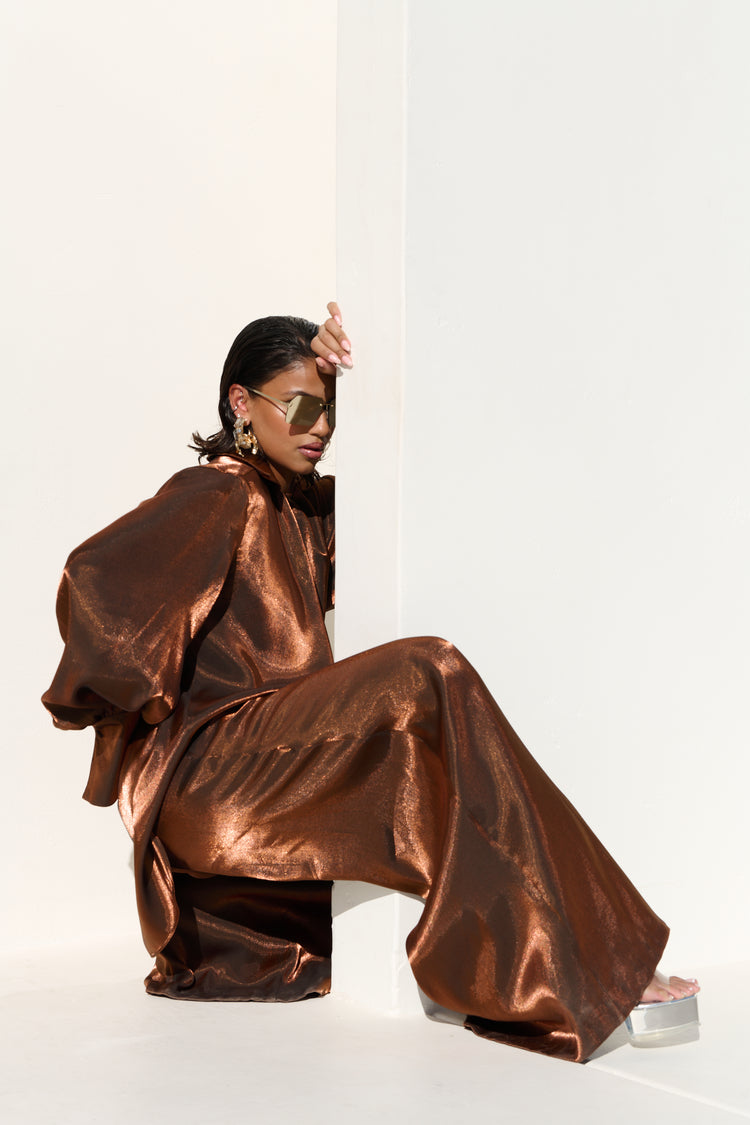 WIDE LEG TROUSER // COPPER FOX