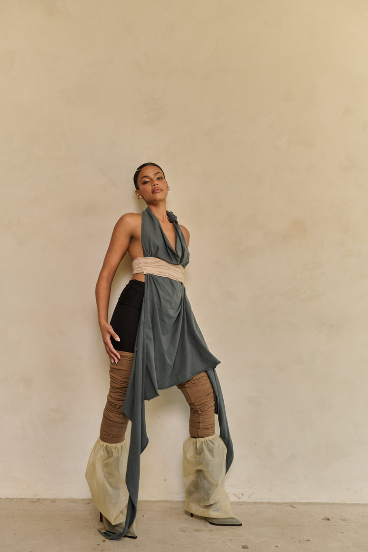 FOLDOVER JERSEY LEGGING // MINKY SMOKE