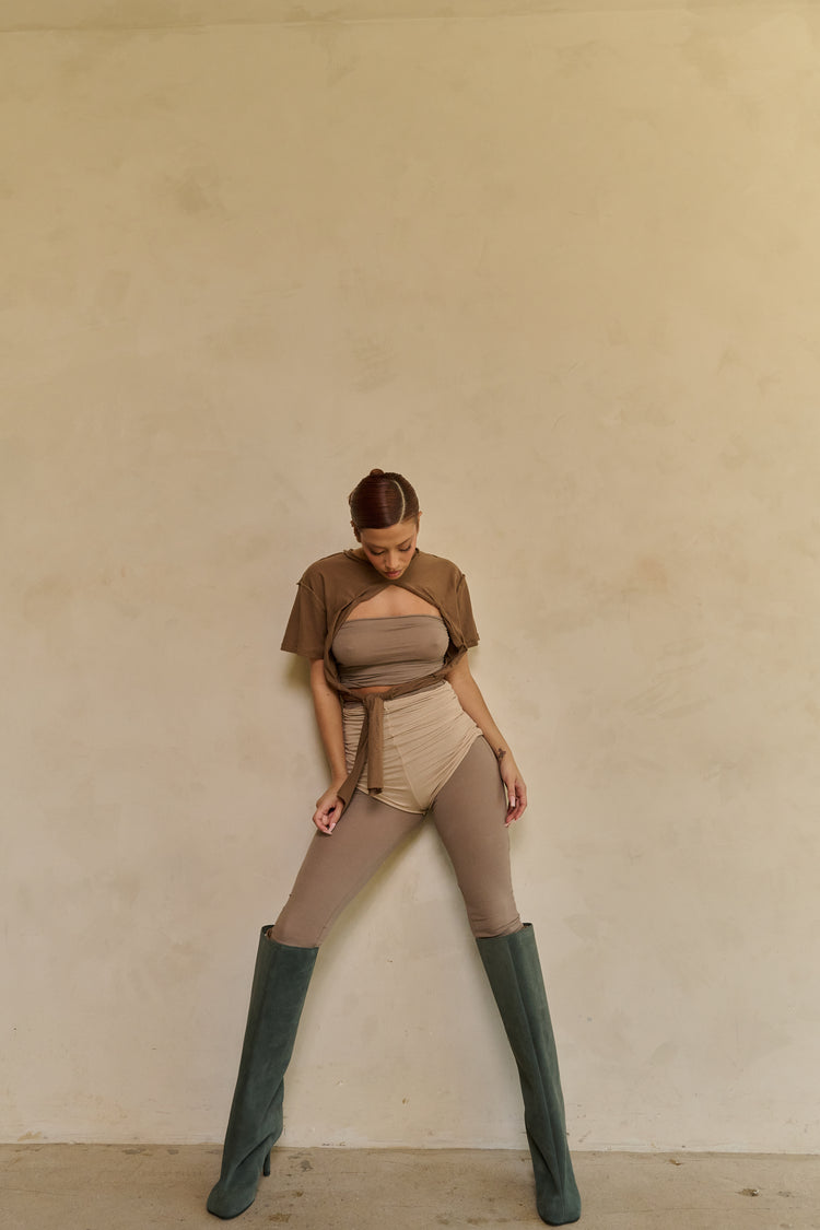 FOLDOVER JERSEY LEGGING // MINKY SMOKE