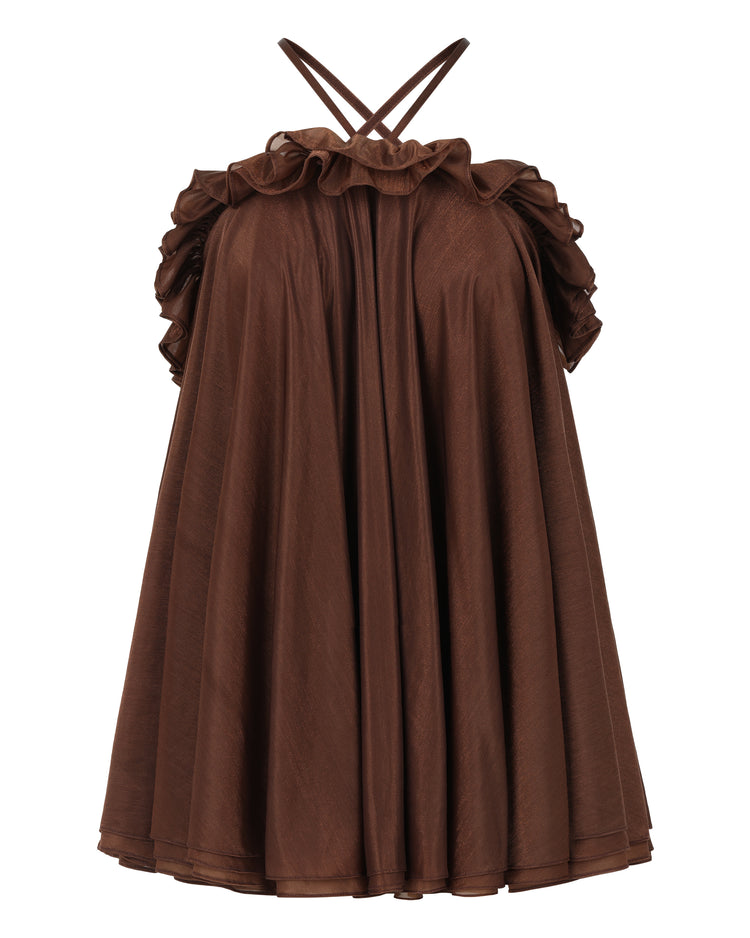 BABYDOLL HALTER MINI // MILK CHOCOLATE FOX