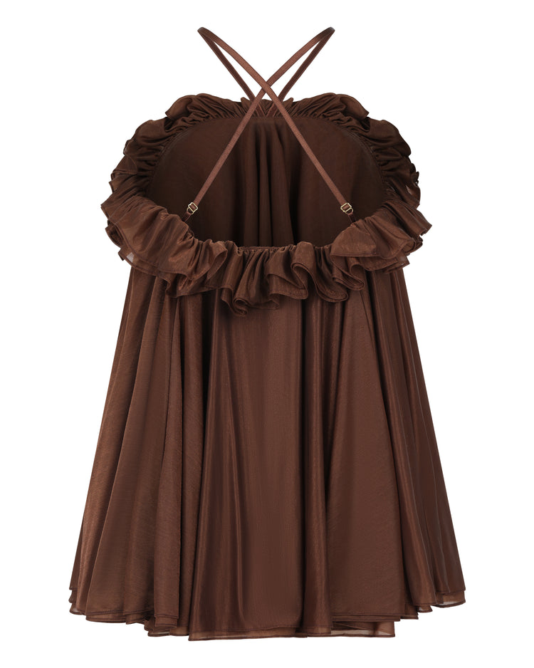 BABYDOLL HALTER MINI // MILK CHOCOLATE FOX