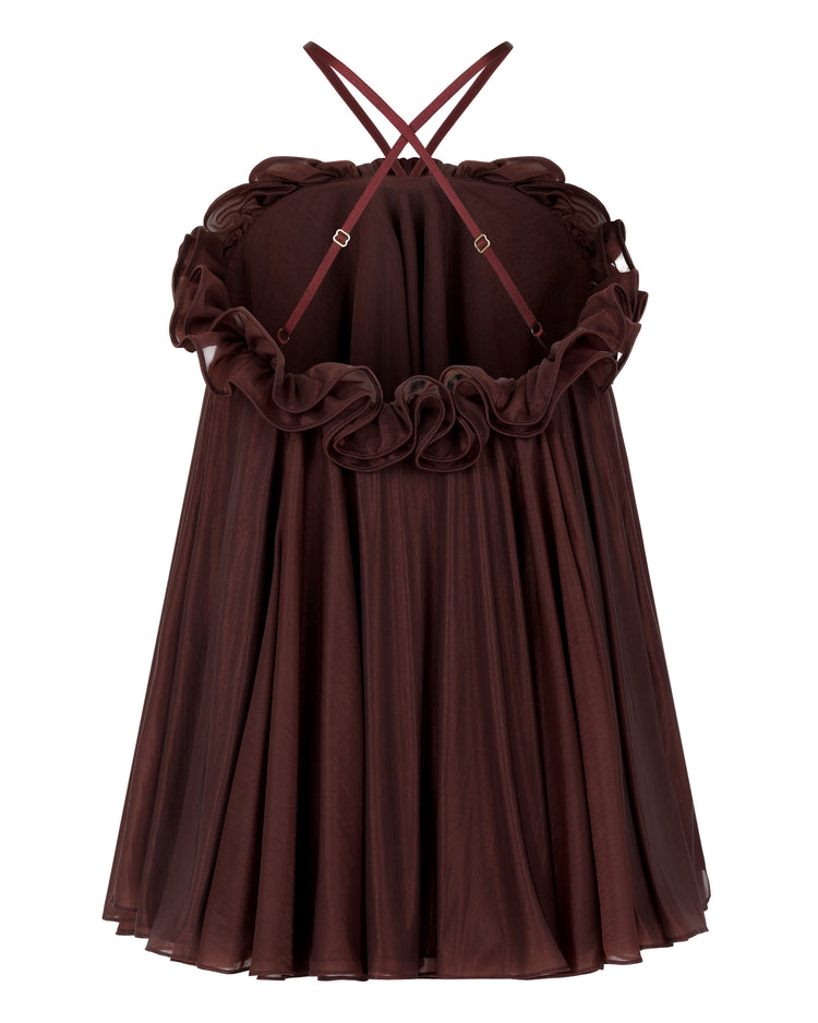 BABYDOLL HALTER MINI // CHERRY WINE