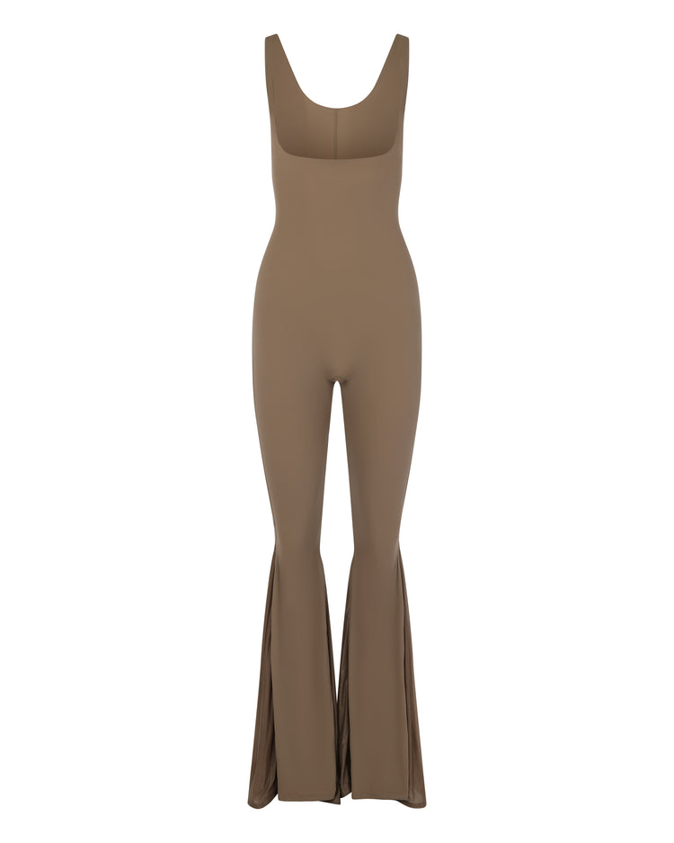 OPEN BUST ULTRA FLARE CATSUIT // BAMBI