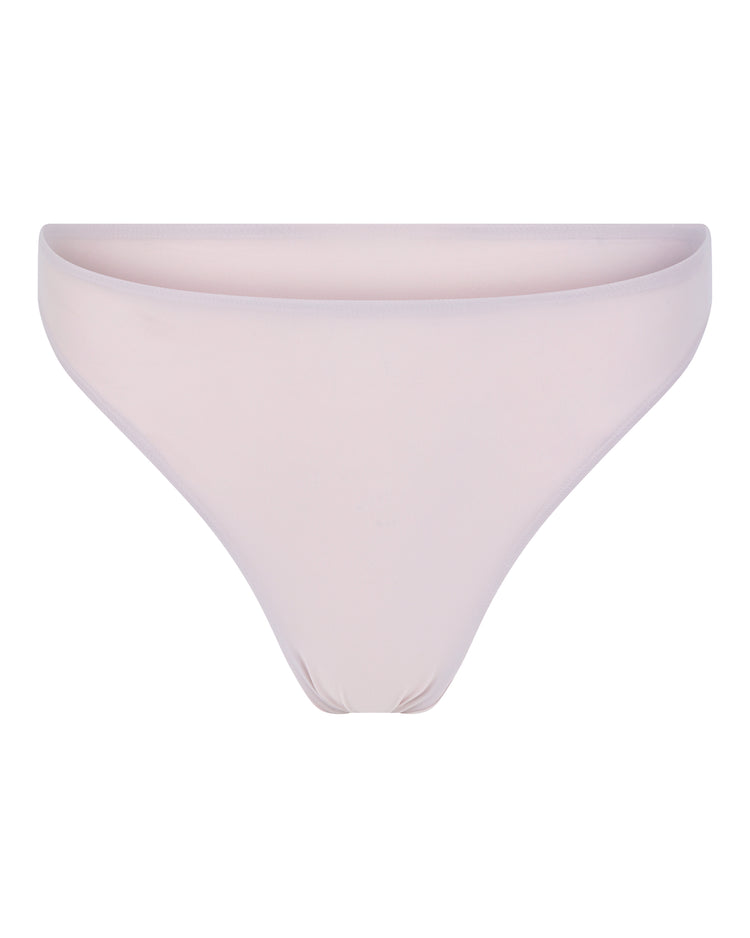 HIGH CUT HOSIERY THONG // PINK WHISPER