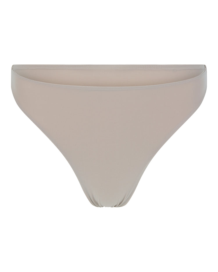 HIGH CUT HOSIERY THONG // FLUFFY MUSHROOM