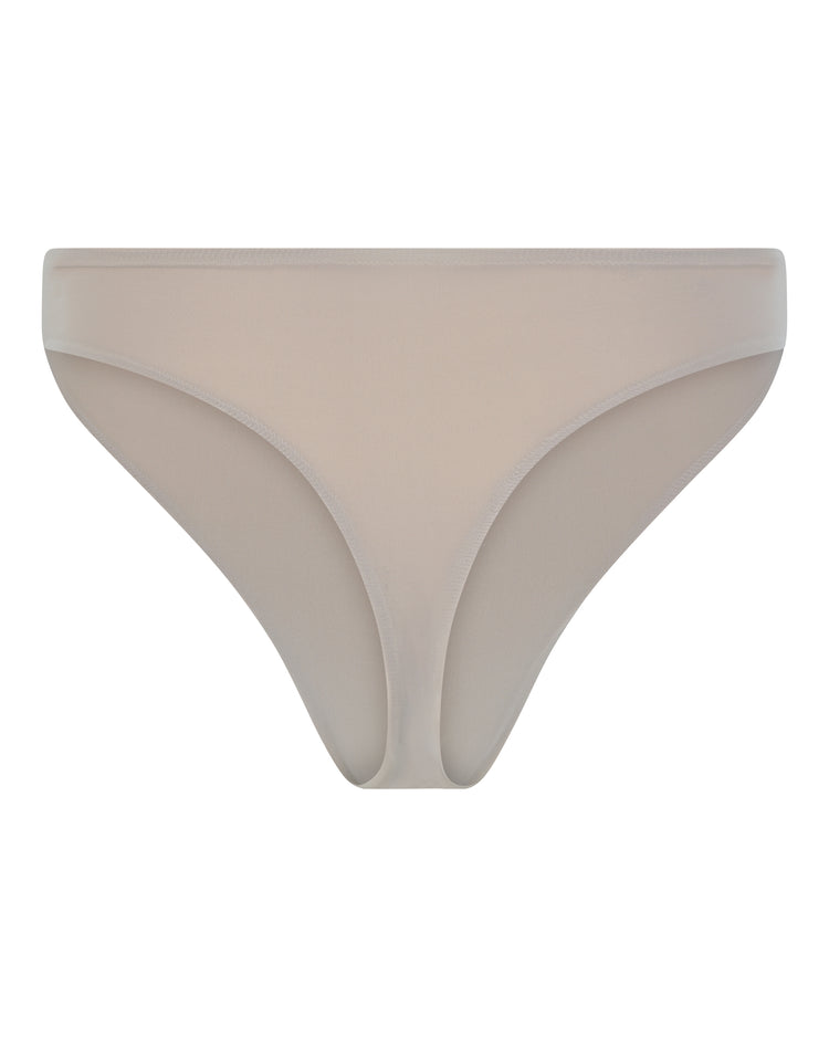 HIGH CUT HOSIERY THONG // FLUFFY MUSHROOM