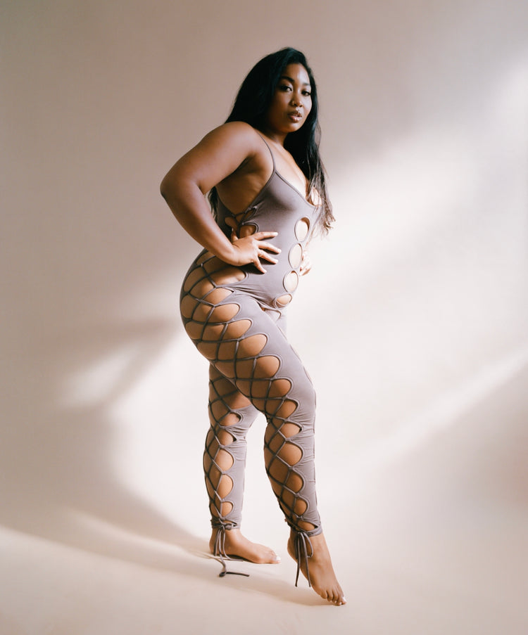 LACE UP BODY STOCKING // LATE NIGHT LINK