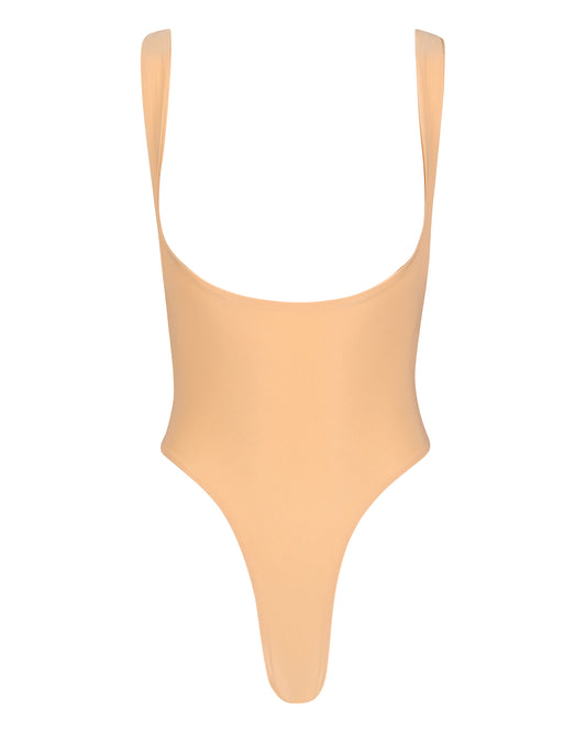 SHIMMER SCULPT BODYSUIT // APRICOT