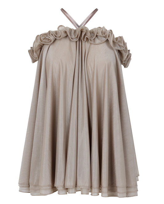 BABYDOLL HALTER MINI // FLUFFY MUSHROOM