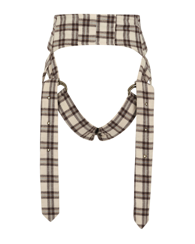 PLAID GARTER // ESPRESSO CREME