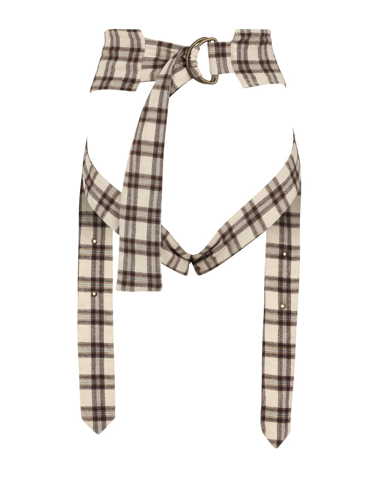 PLAID GARTER // ESPRESSO CREME