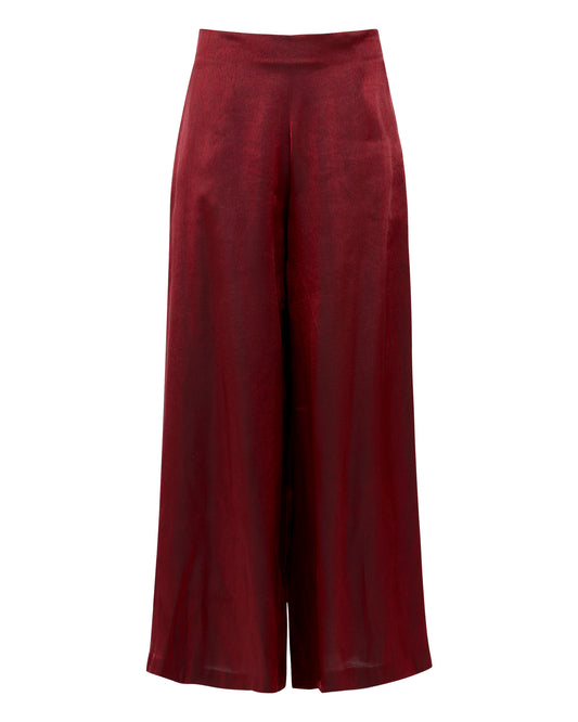 WIDE LEG TROUSER // BLACK CHERRY