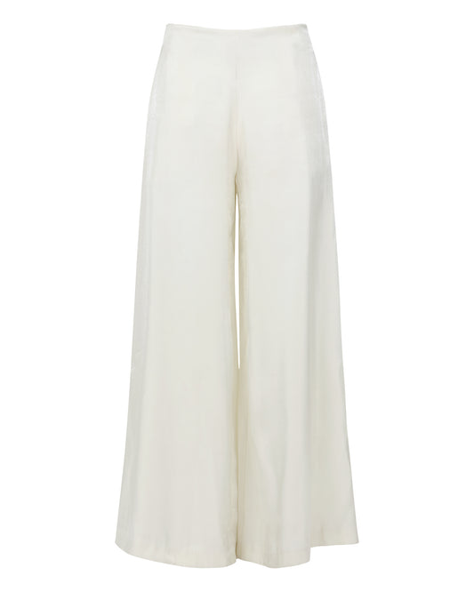 WIDE LEG TROUSER // MILKY PEARL