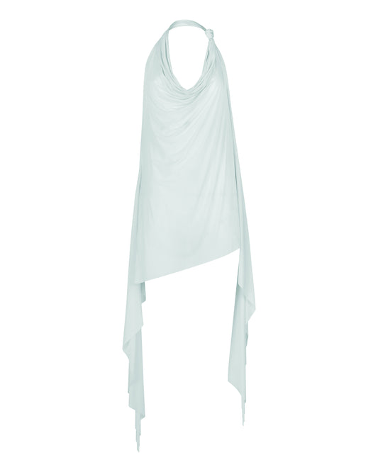 SHEER SHIMMER KNOT HALTER // ICE CUBE