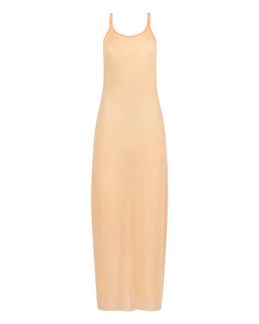 SHEER SHIMMER TANK DRESS // APRICOT