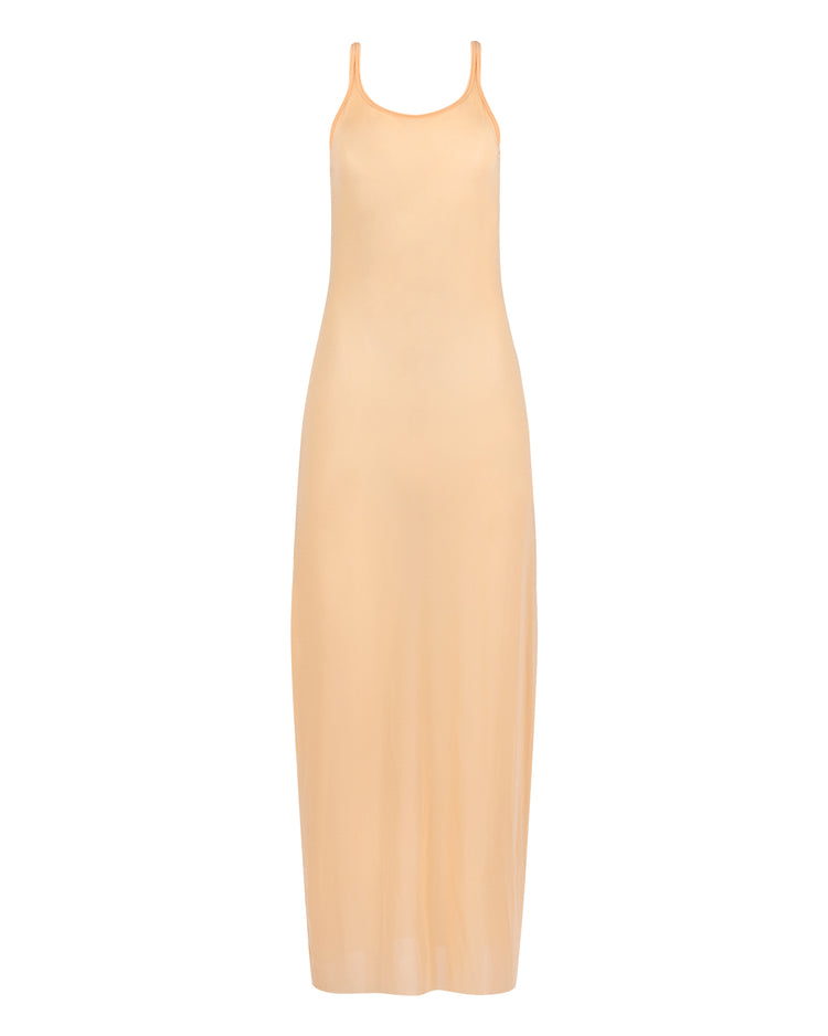 SHEER SHIMMER TANK DRESS // APRICOT