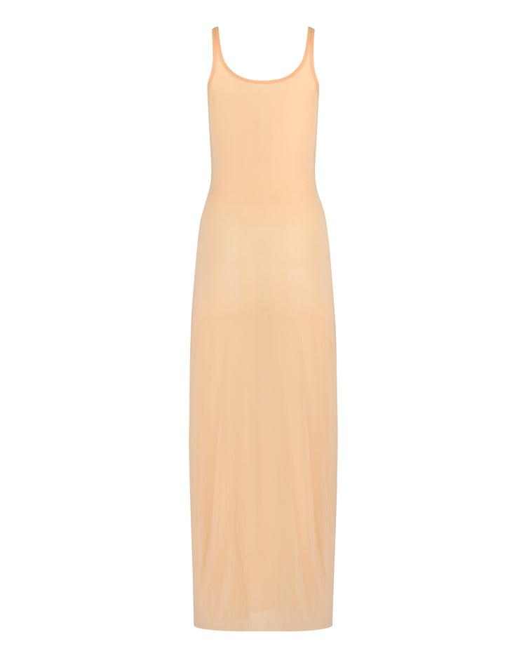SHEER SHIMMER TANK DRESS // APRICOT