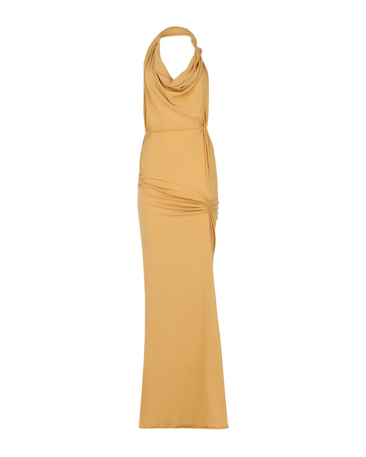 KNOT HALTER DRESS // CROISSANT