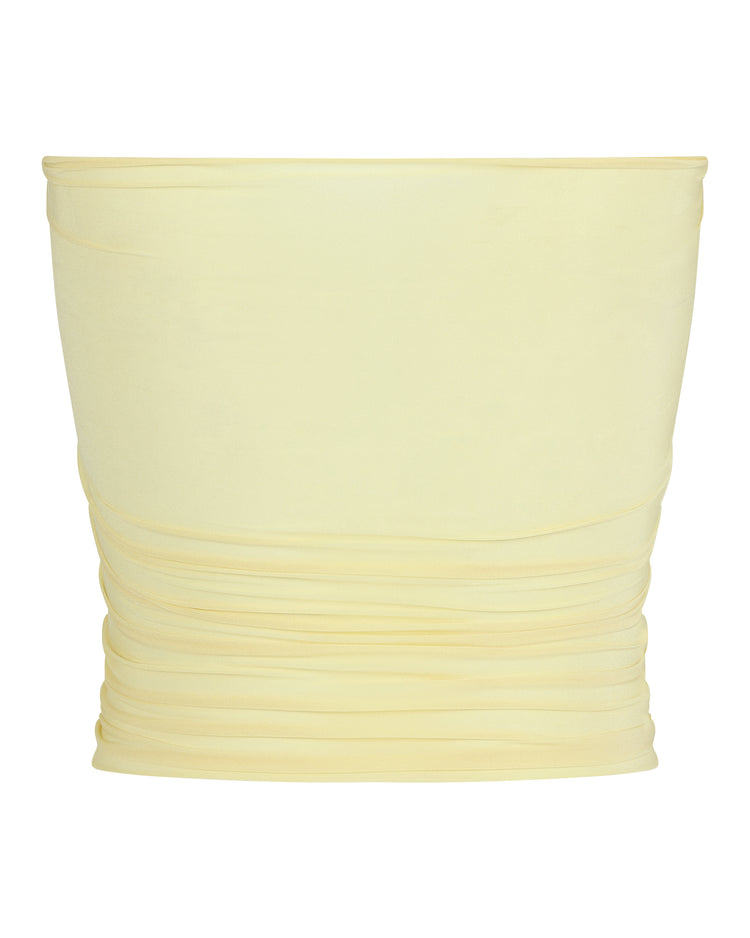 SHEER SHIMMER TUBE TOP // BUTTER