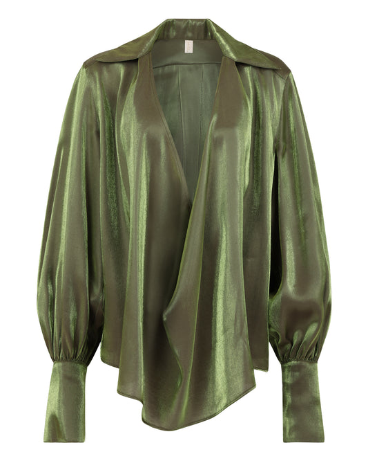 COLLARED PLUNGE BLOUSE // JADE PLUME