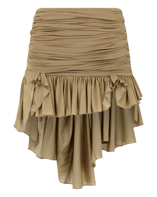 SHIMMER SALSA SKIRT // CLAY
