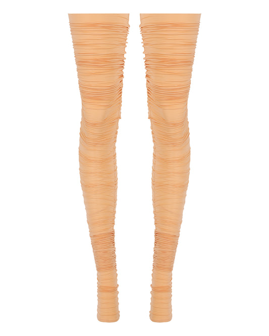 SHEER SHIMMER LEGWARMER // APRICOT