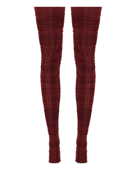 SHEER SHIMMER LEGWARMER // SANGRIA