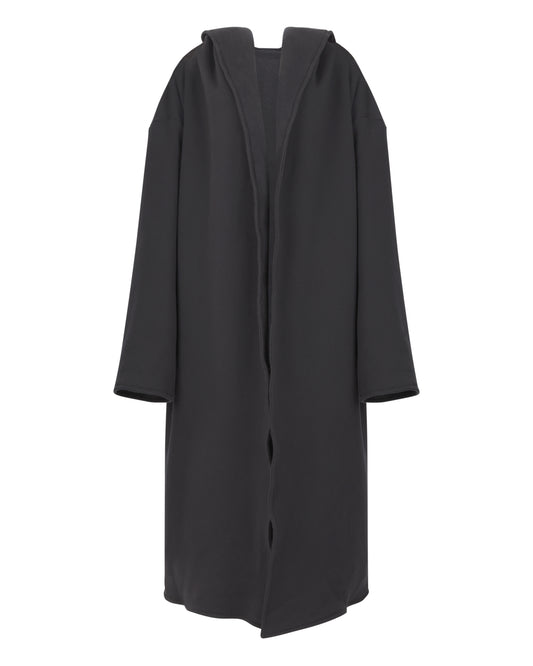 REVERSIBLE BLANKET COAT // RICH BLACK